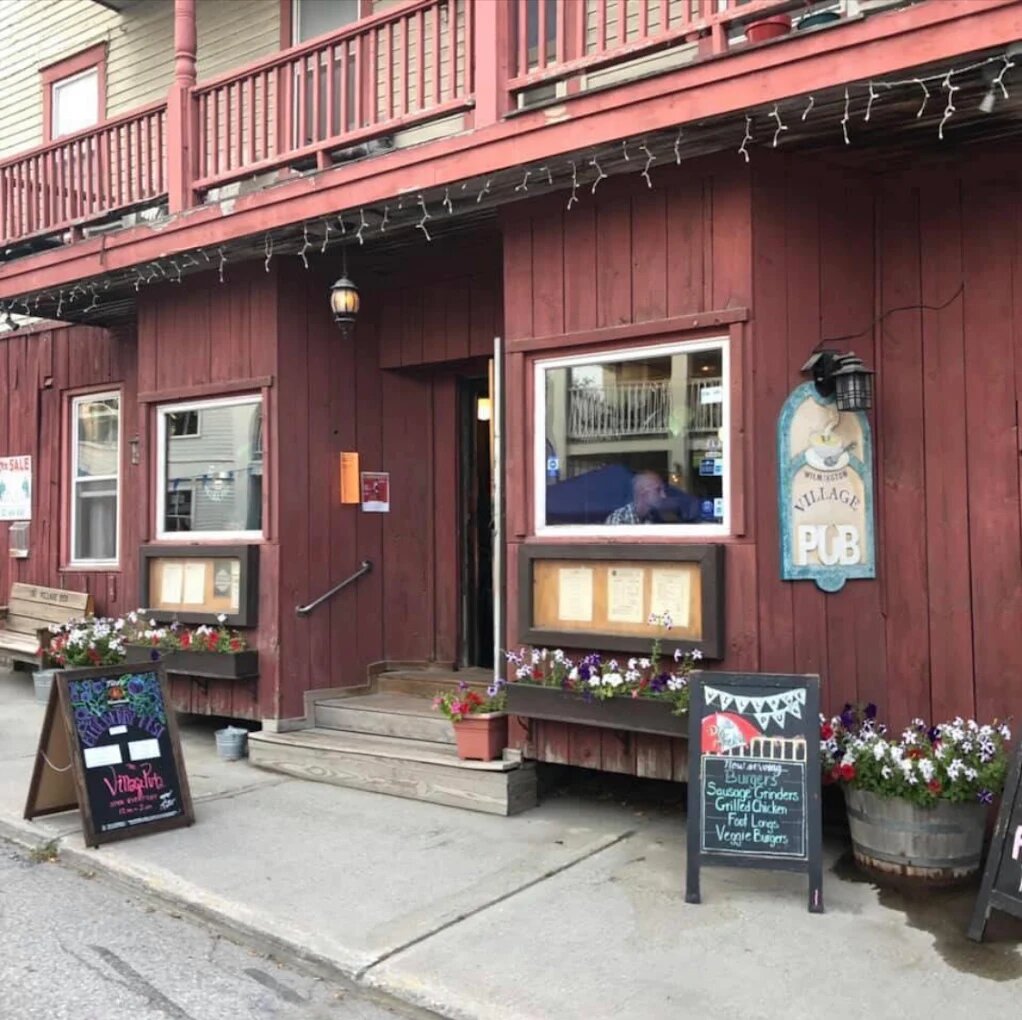 Deck seating at Wilmington Village Pub