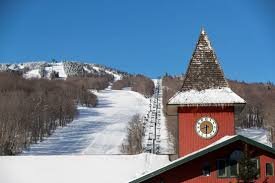 Mount Snow base lodge clock tower