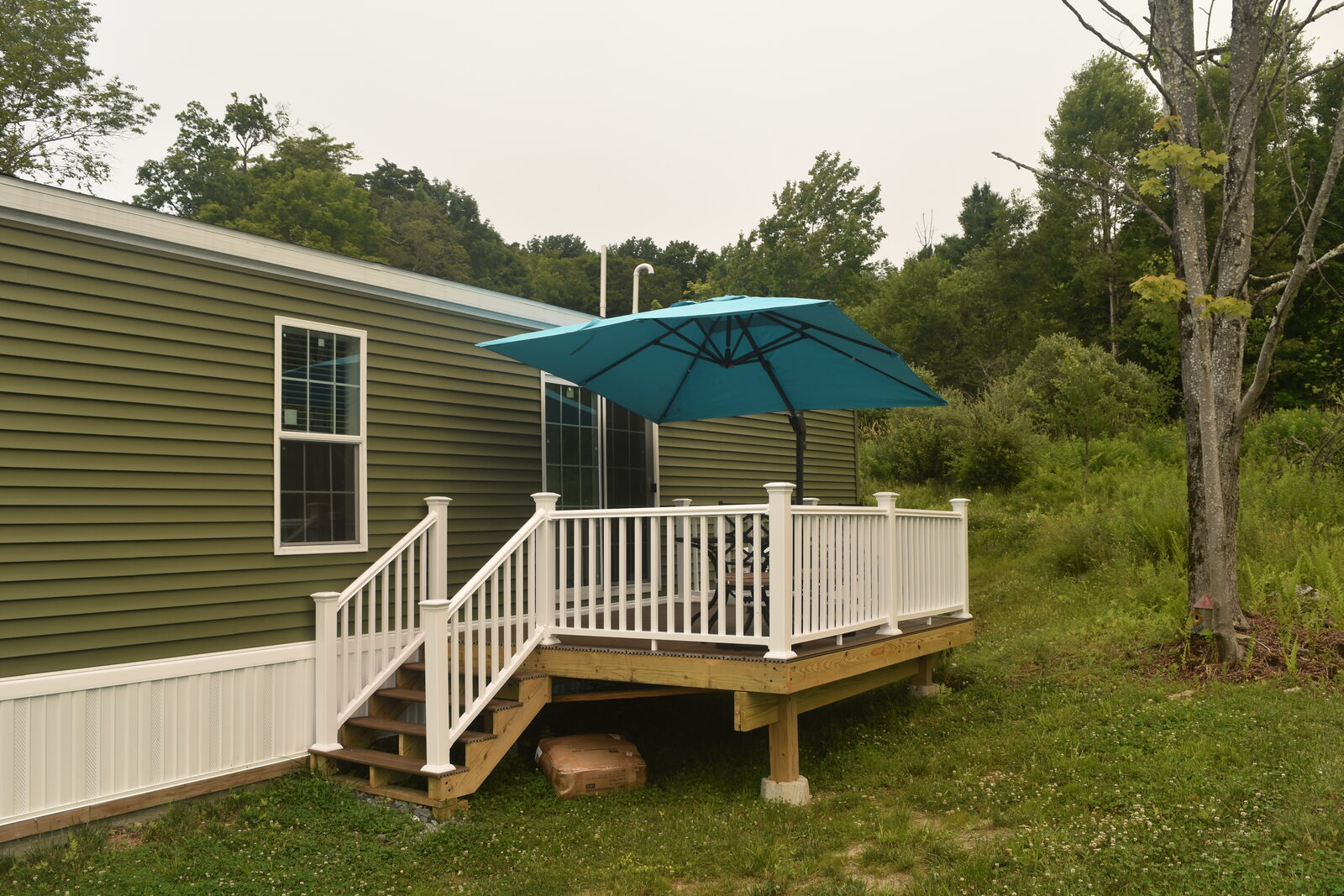 Exterior of Unit B, deck side
