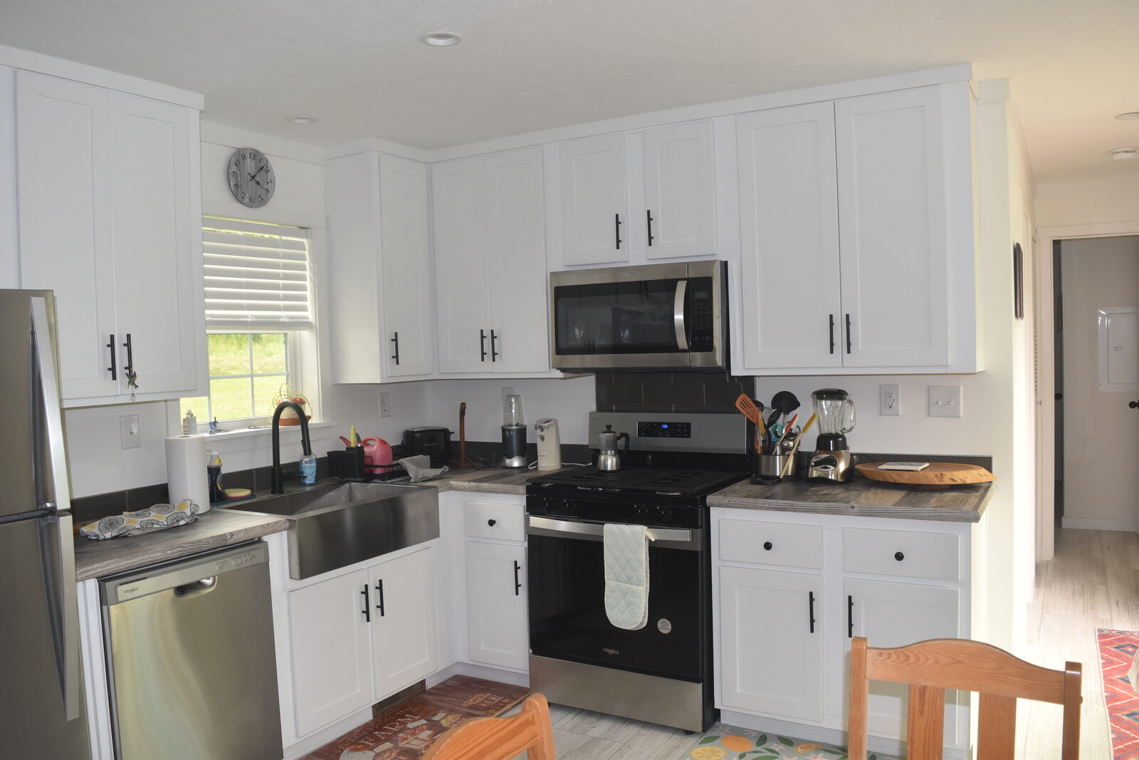 Unit B kitchen, wide view